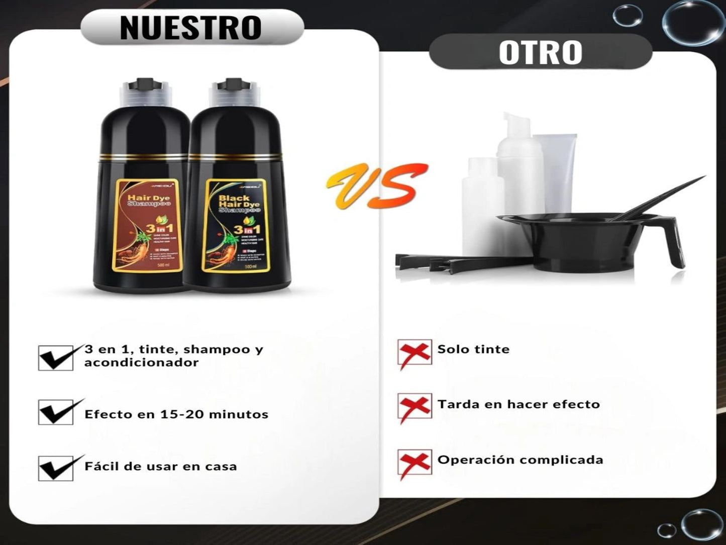 SHAMPOO ANTICANAS PARA HOMBRE