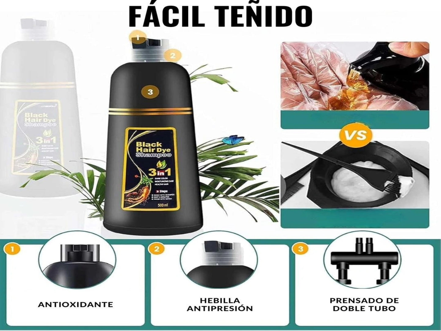 SHAMPOO ANTICANAS PARA HOMBRE