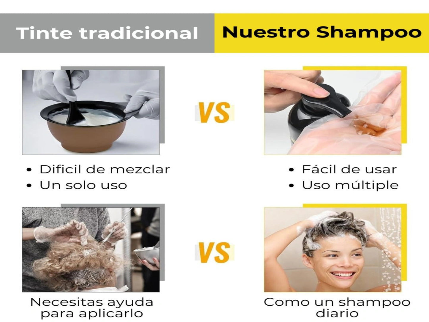 SHAMPOO ANTICANAS PARA MUJER